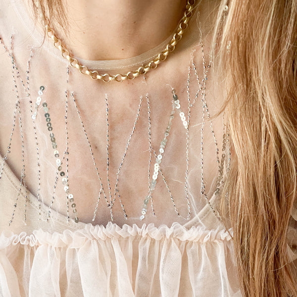 Oversize Gold Ball Chain Necklace - Nest Pretty Things