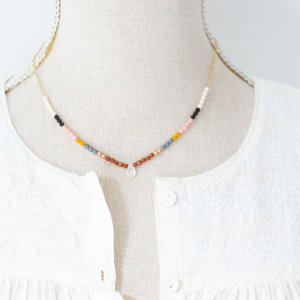 Blush Beaded Choker Necklace