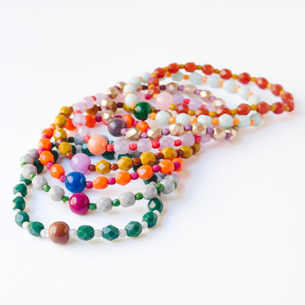 Beaded Stretch Bracelet – Handmade Stacking & Layering Bracelet
