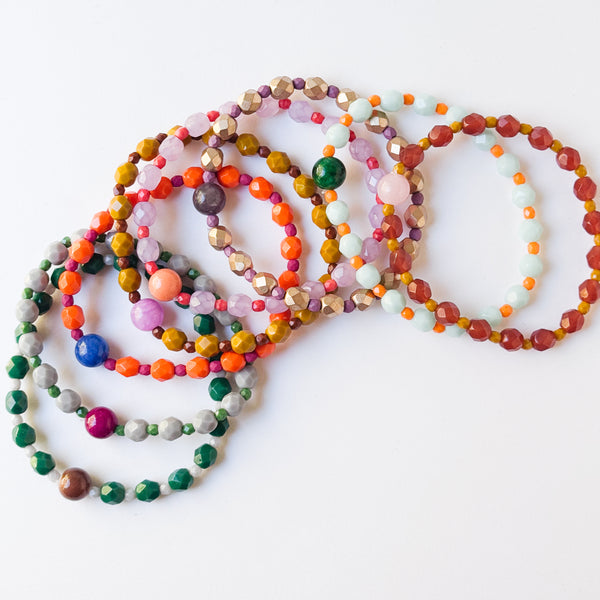 Beaded Stretch Bracelet – Handmade Stacking & Layering Bracelet