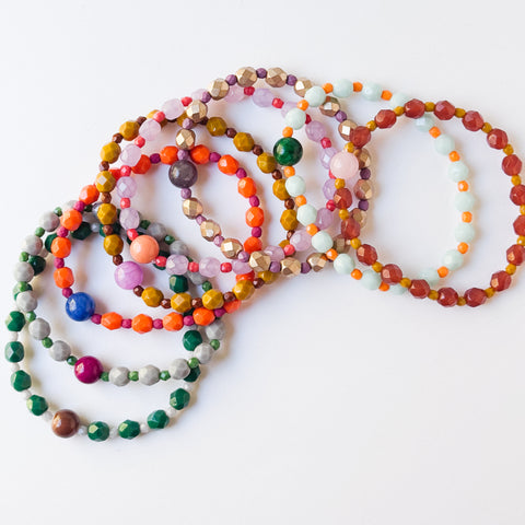 Beaded Stretch Bracelet – Handmade Stacking & Layering Bracelet