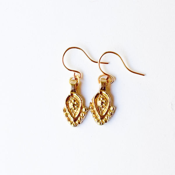 Teeny Tiny Brass Charm Earrings Set of 3 – Nature Inspired Jewelry