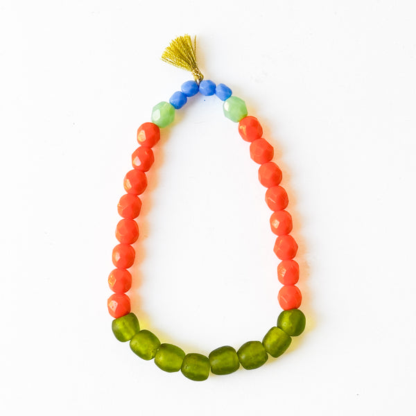 New Winter Colors – Recycled Glass Bead Stretch Bracelets