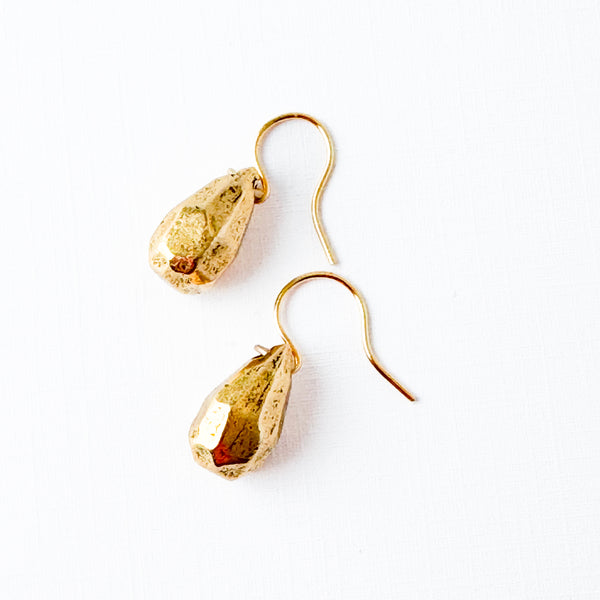Small Gold Dangle Drop Earrings