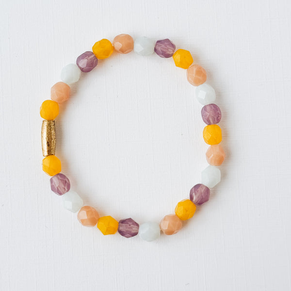 Pastel Stretchy Glass Bead Bracelet