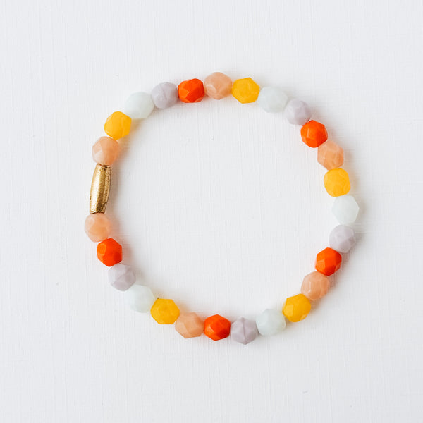 Pastel Stretchy Glass Bead Bracelet