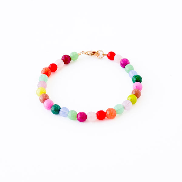 Candy Bracelet Mountain Jade & Glass Bead Bracelet