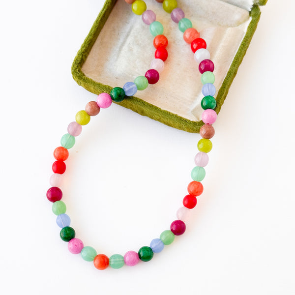 Candy Mountain Jade & Glass Bead Necklace