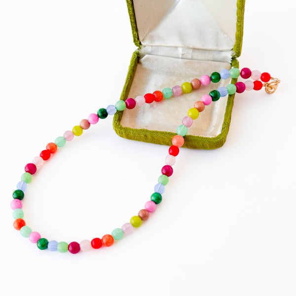 Candy Mountain Jade & Glass Bead Necklace