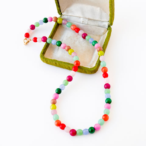 Candy Mountain Jade & Glass Bead Necklace
