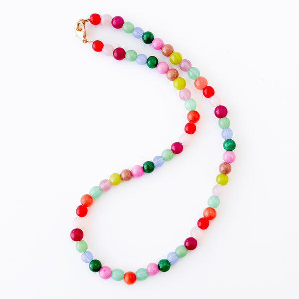 Candy Mountain Jade & Glass Bead Necklace