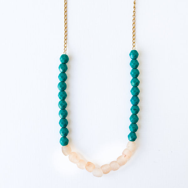 Recycled African Glass And Mixed Bead Necklace