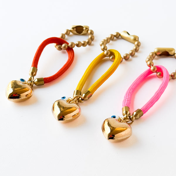 Heart Bag Charm Accessory For Handbags and Backpacks