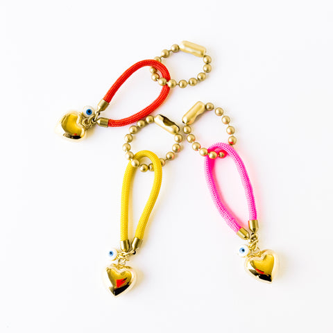 Heart Bag Charm Accessory For Handbags and Backpacks