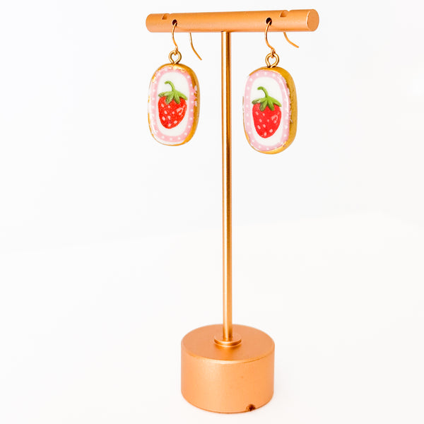 Strawberry Ceramic Earrings