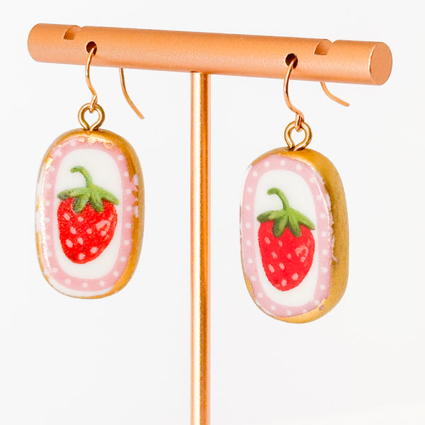 Strawberry Ceramic Earrings
