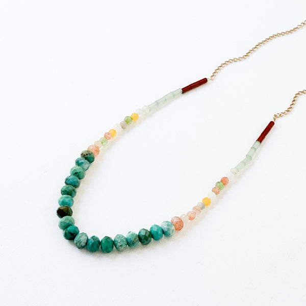 Dainty Turquoise and Multi-Gemstone Necklace