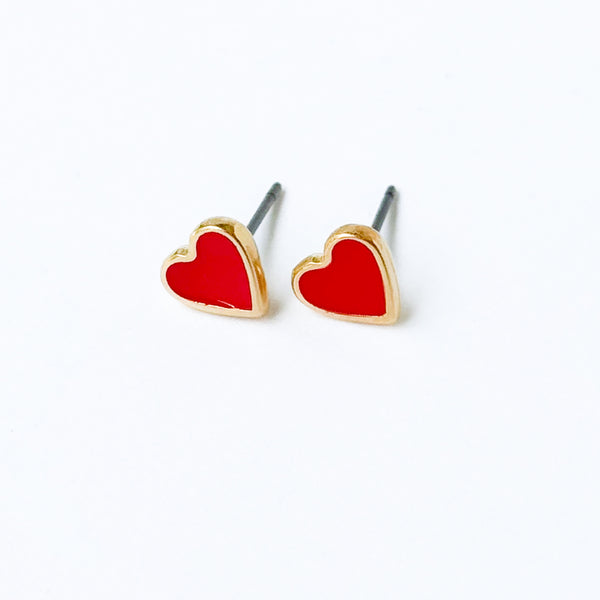 Tiny Heart Studs