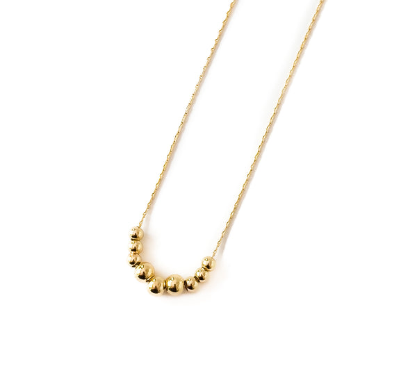 Dainty Gold-Filled Snake Chain Necklace With Tiny GF Beads