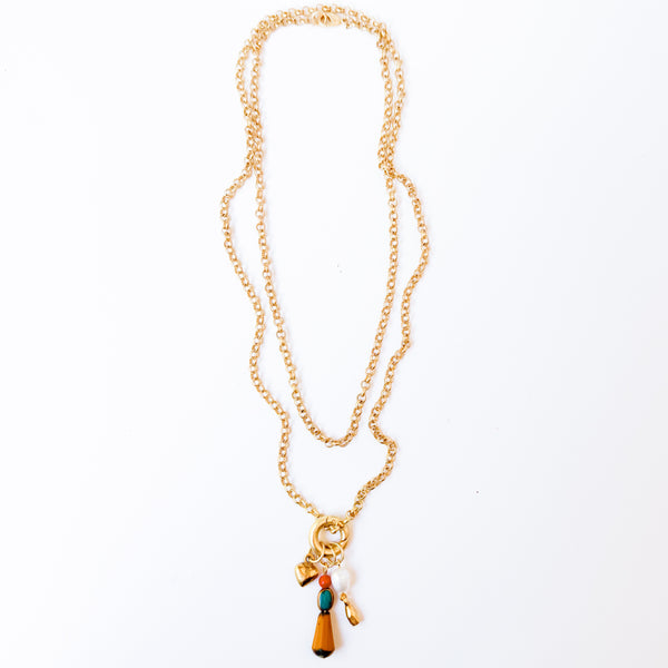 Long Layering Necklace | Interchangeable Charm Necklace