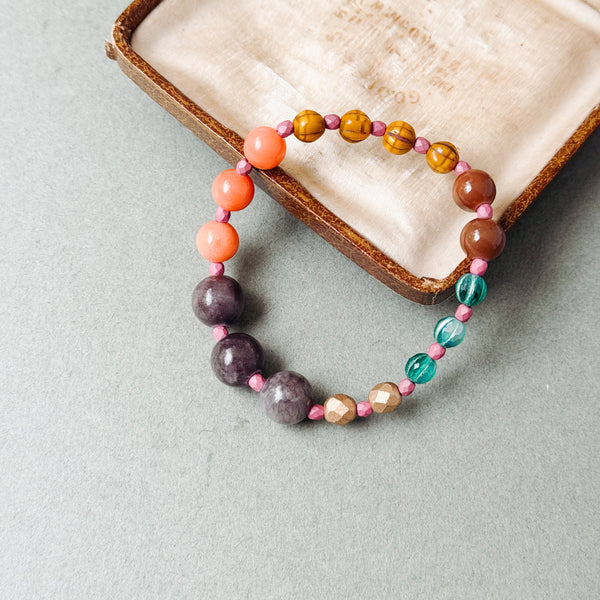 Fall Beaded Bracelet | Colorful Boho Autumn Jewelry