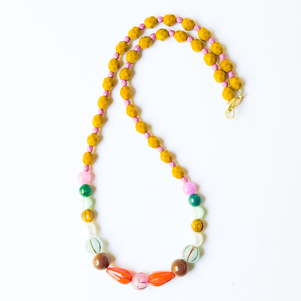 Fall Beaded Statement Necklace | Colorful Autumn Jewelry