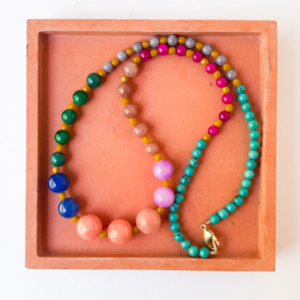 Colorful Statement Beaded Necklace – Multicolor Boho Jewelry
