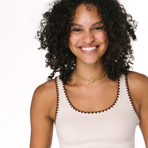 Thick Venetian Style Gold Chain Necklace With Toggle