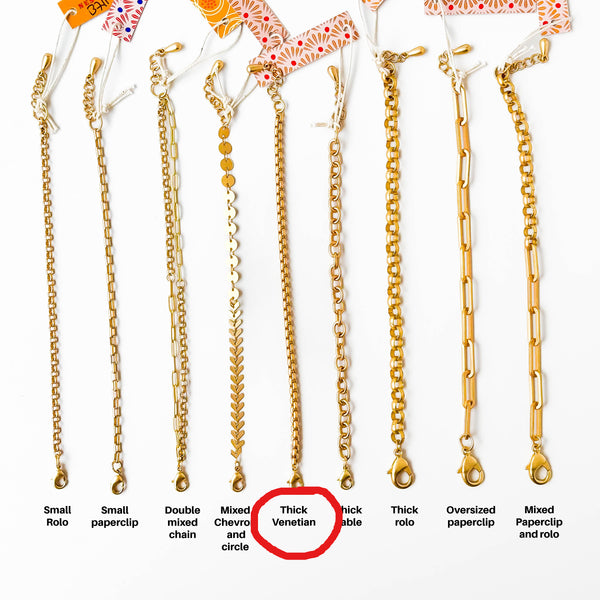 Thick Gold Venetian Style Adjustable Bracelet