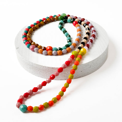 Long Colorful Bead Necklace