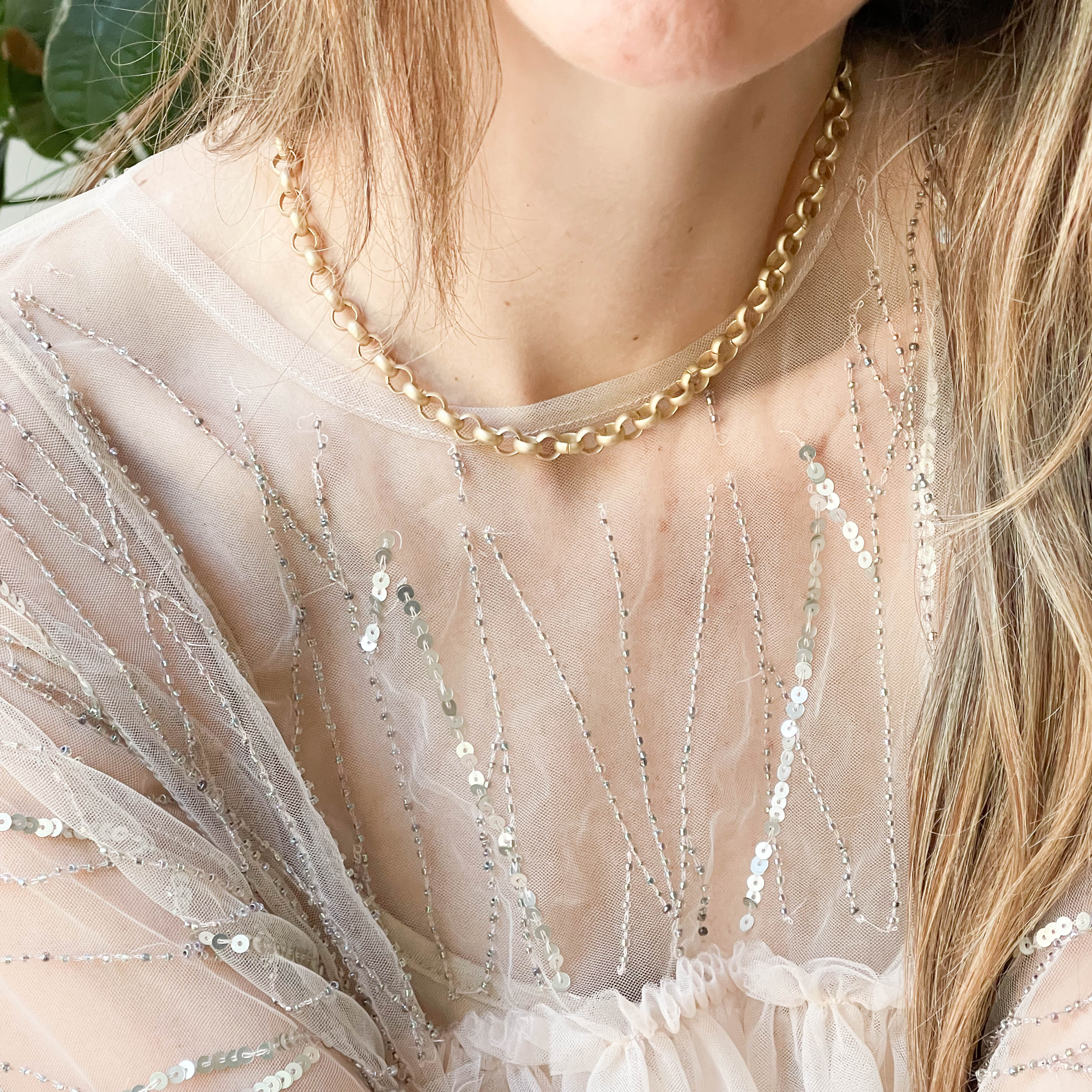 Adjustable Chunky Gold Necklace 17" Adjustable Chunky Gold Necklace 17"