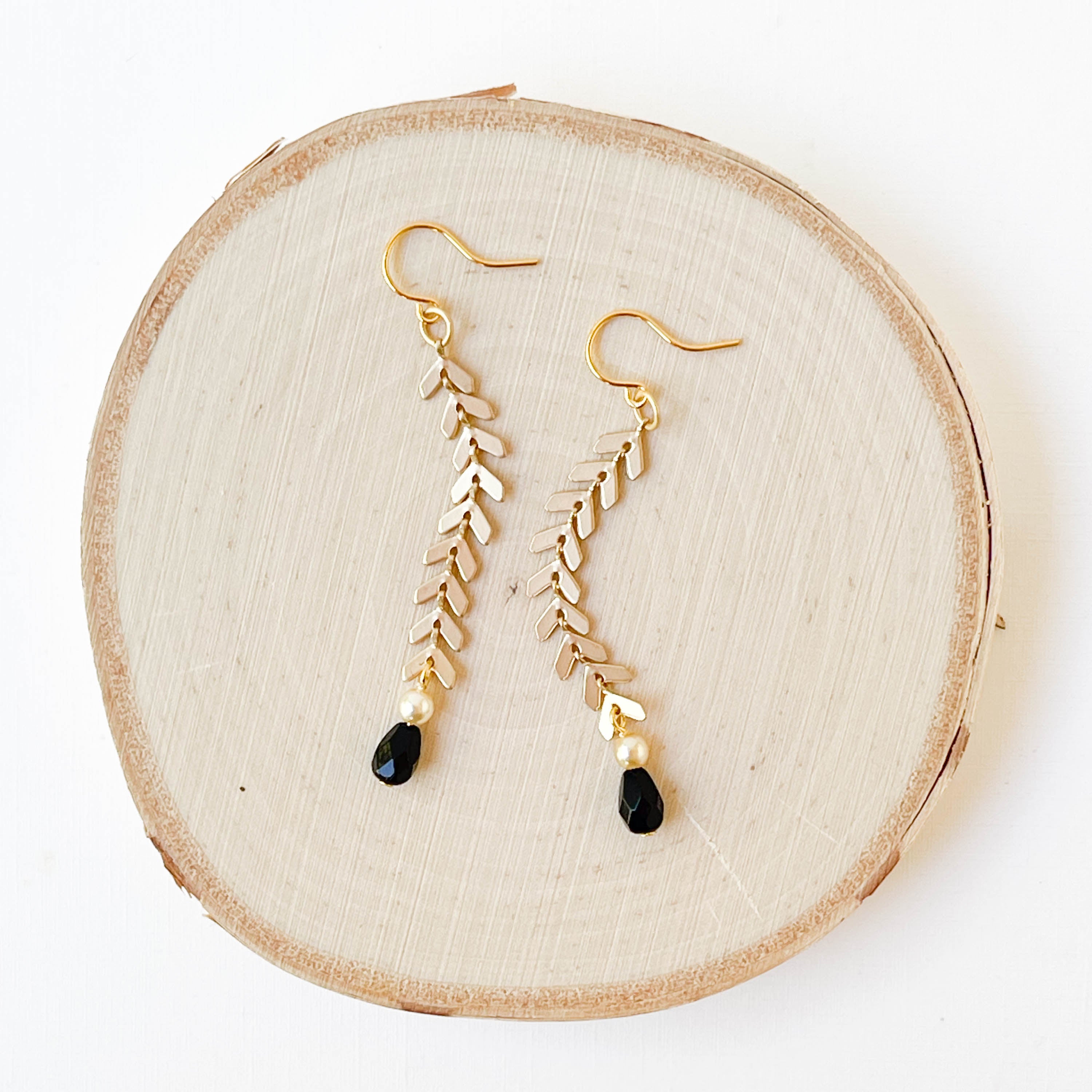 Blue, Black, and Green Glass Beaded Earrings – Jenn's Handmade Jewelry