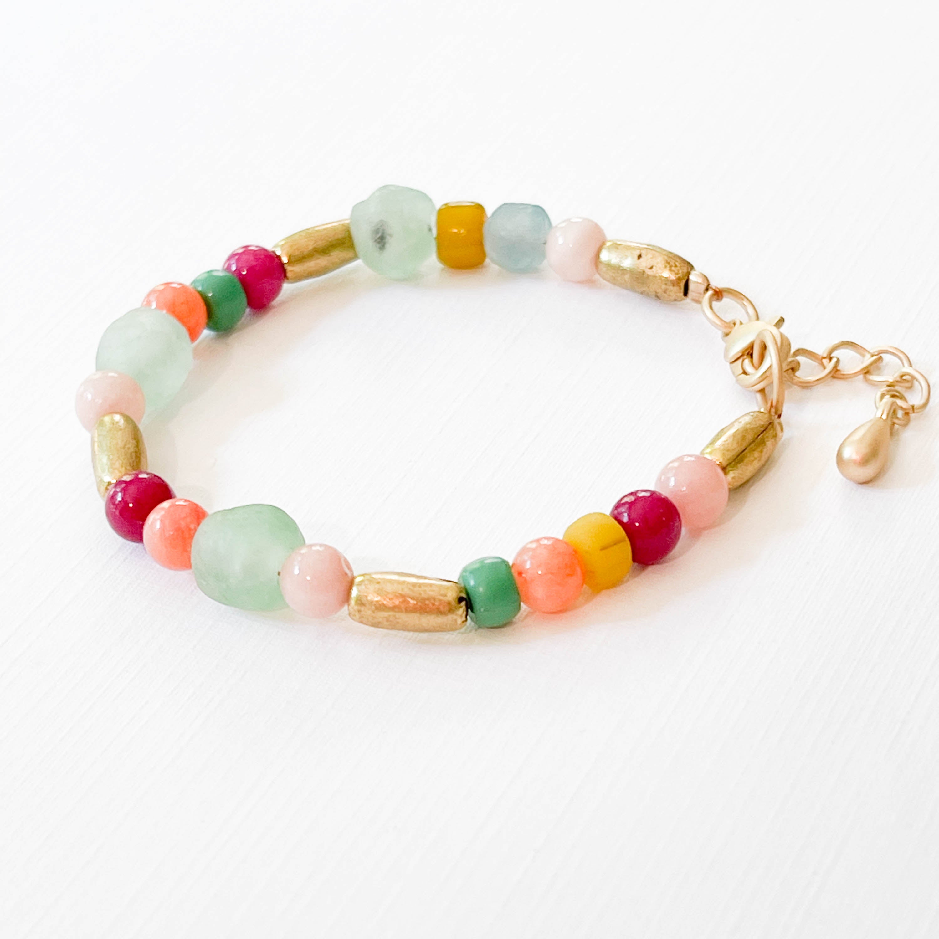 Colorful beaded bracelet, adjustable friendship bracelets, stackable b –  jillmakes