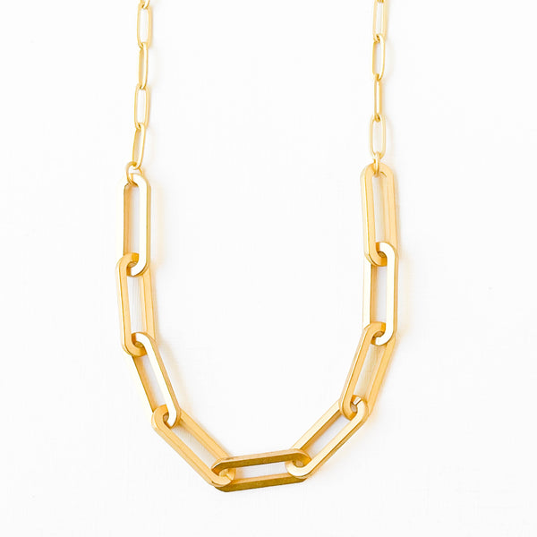 Two Style Mixed Paperclip Necklace