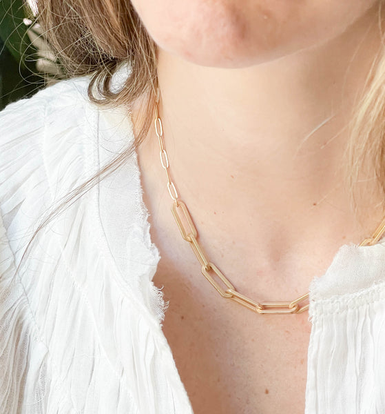 Two Style Mixed Paperclip Necklace