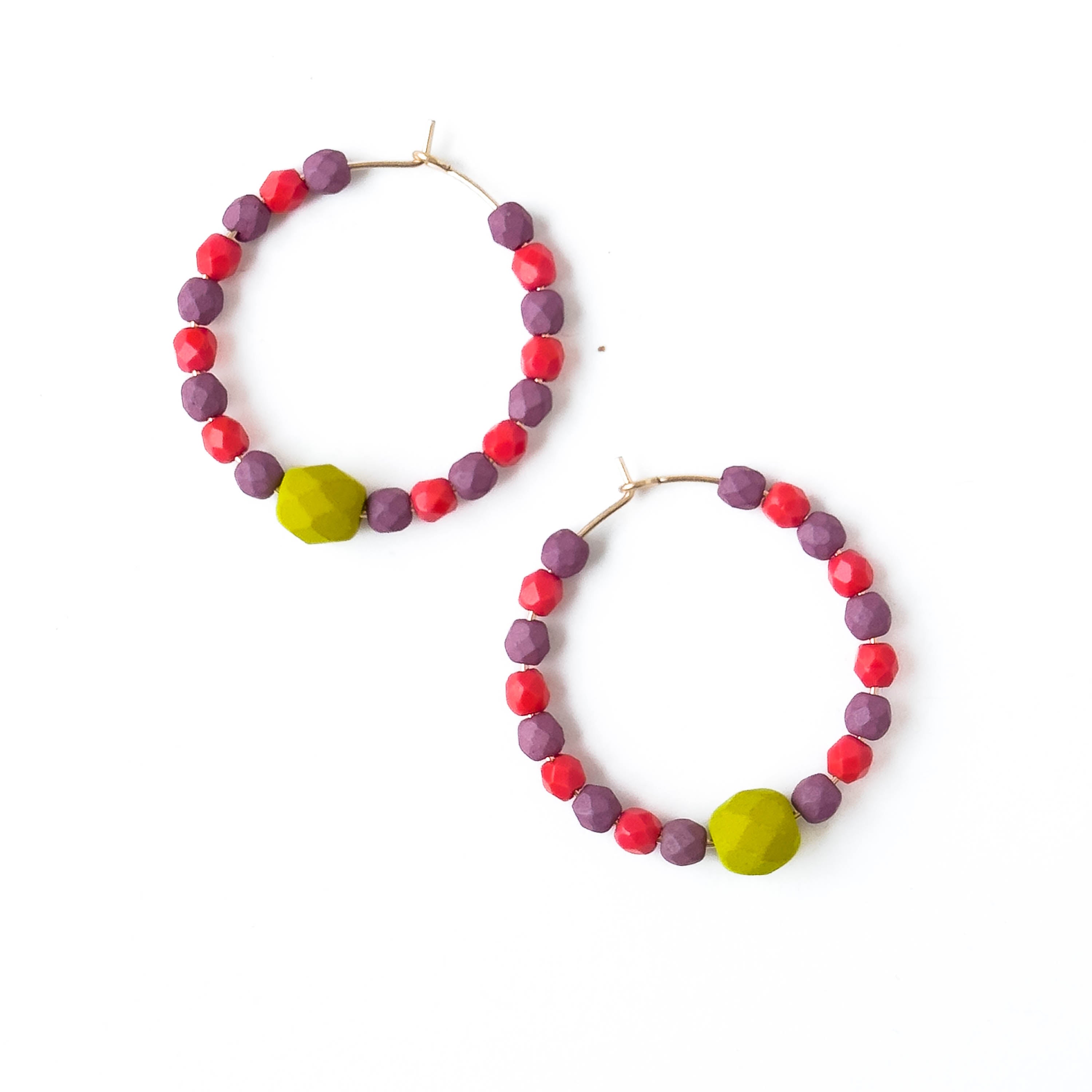 Gold Bead Hoops - Nest Pretty Things