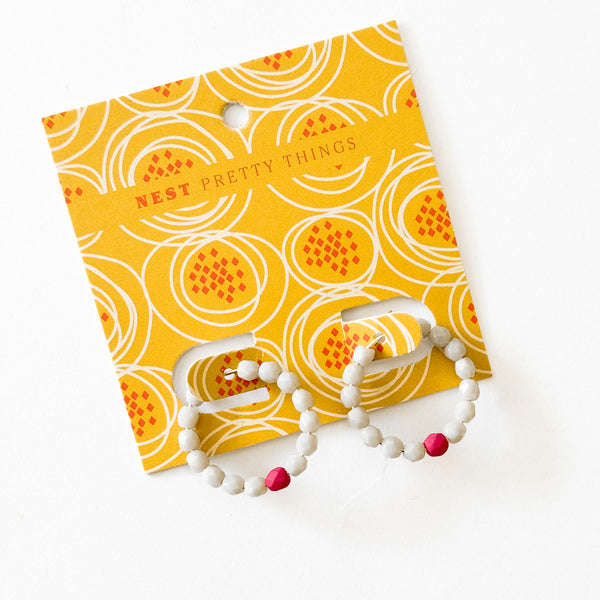 Small Colorful Gold Filled Hoops with Beads