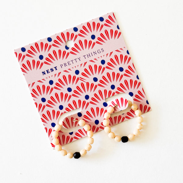 Small Colorful Gold Filled Hoops with Beads