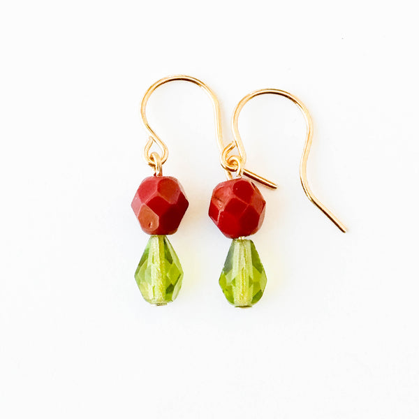 Tiny Color Drop Earrings