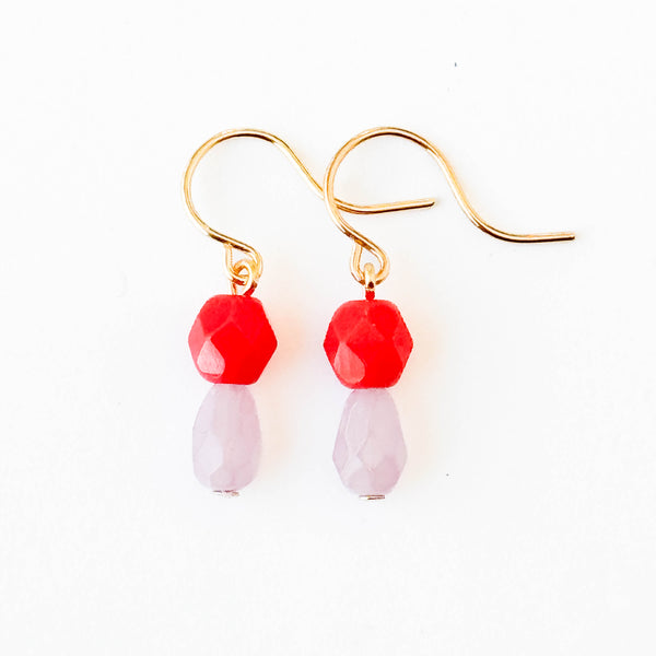 Tiny Color Drop Earrings
