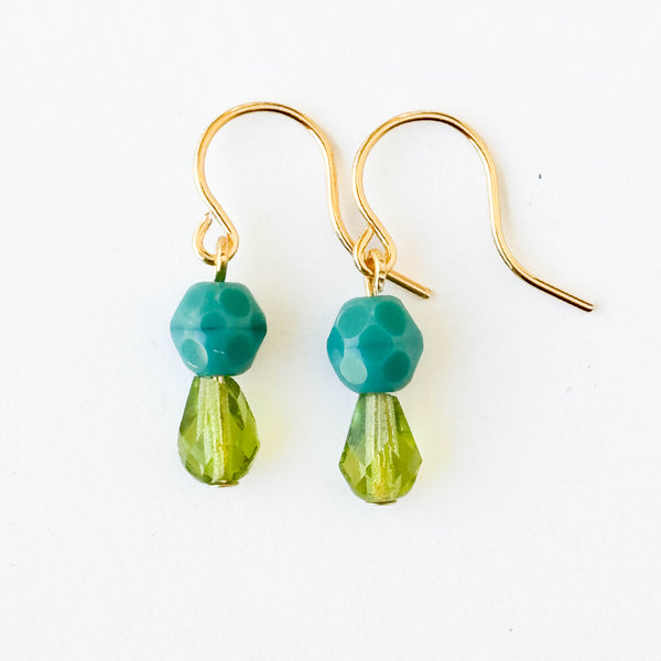 Tiny Color Drop Earrings
