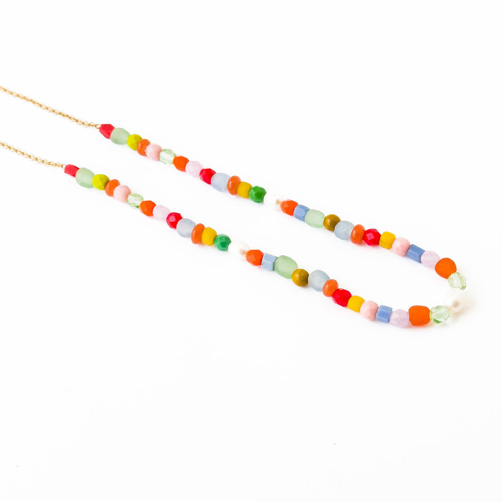Happy Little Things Beaded Necklace