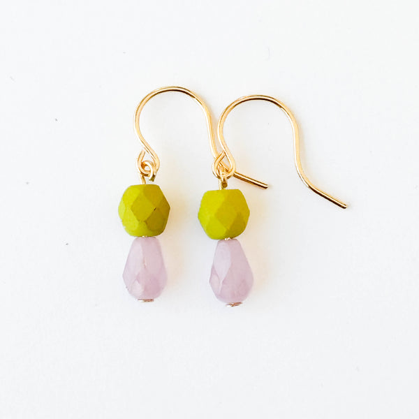Tiny Color Drop Earrings
