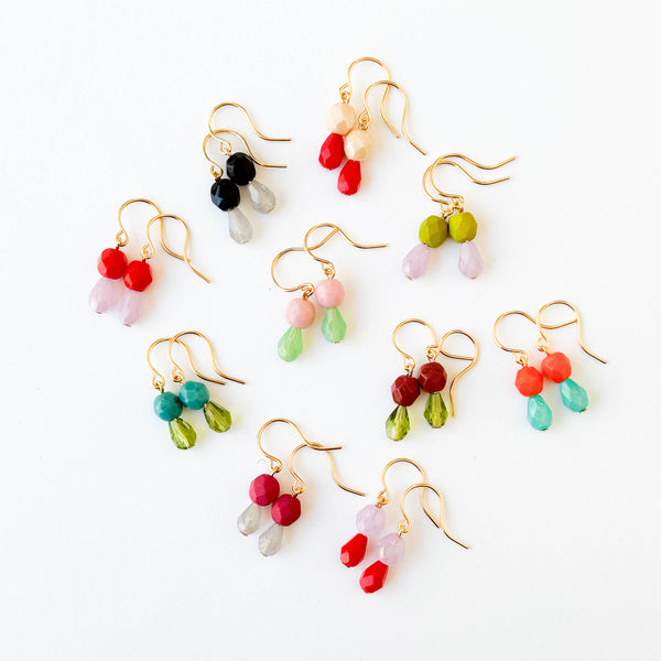 Tiny Color Drop Earrings
