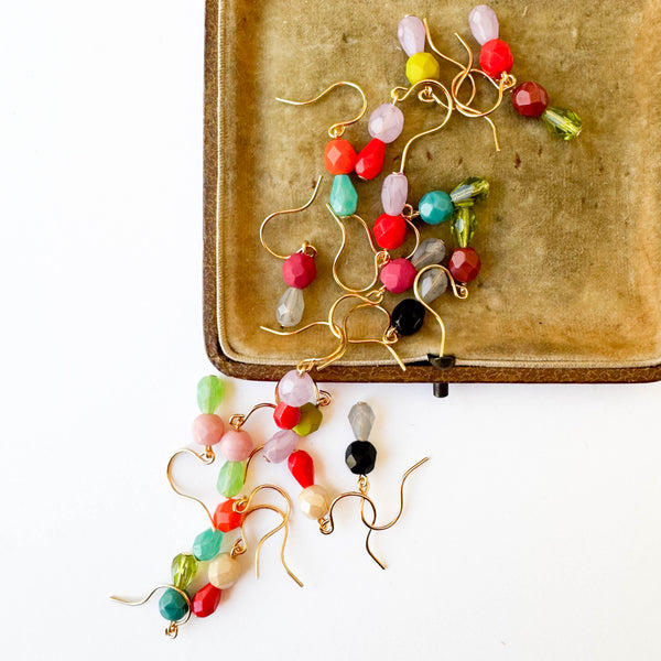 Tiny Color Drop Earrings