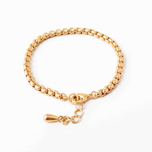 Thick Gold Venetian Style Adjustable Bracelet