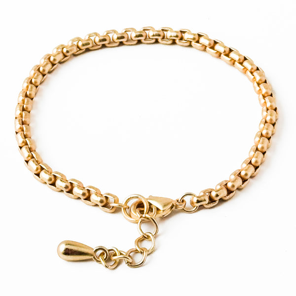 Thick Gold Venetian Style Adjustable Bracelet