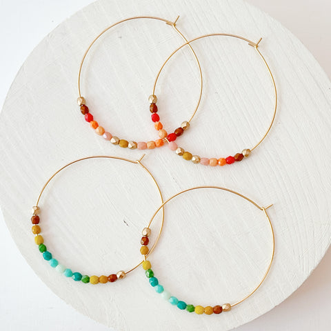 Big Beaded Hoops