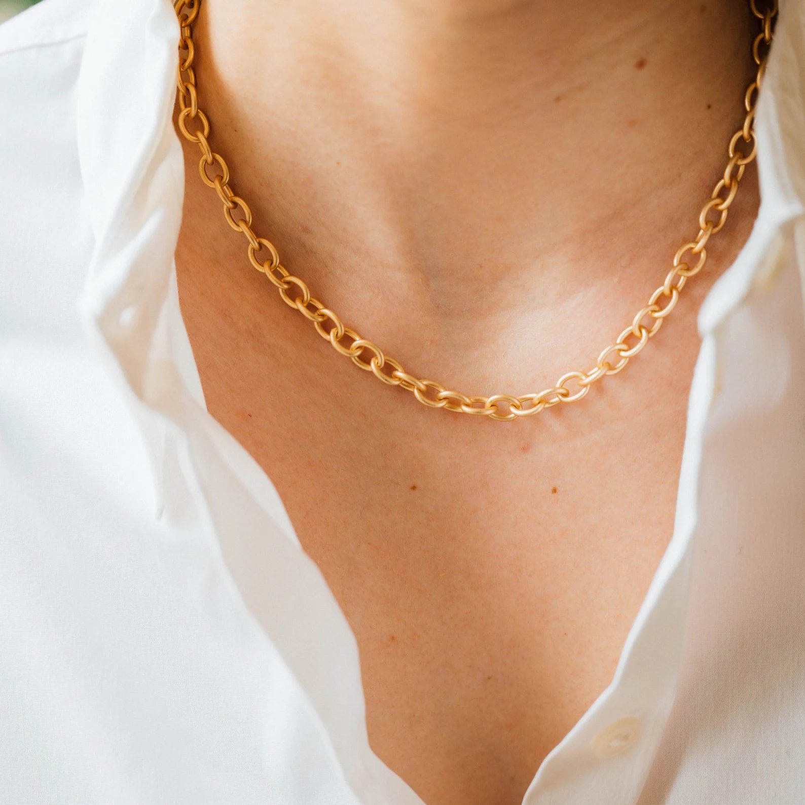 Cable chain 2025 necklace gold