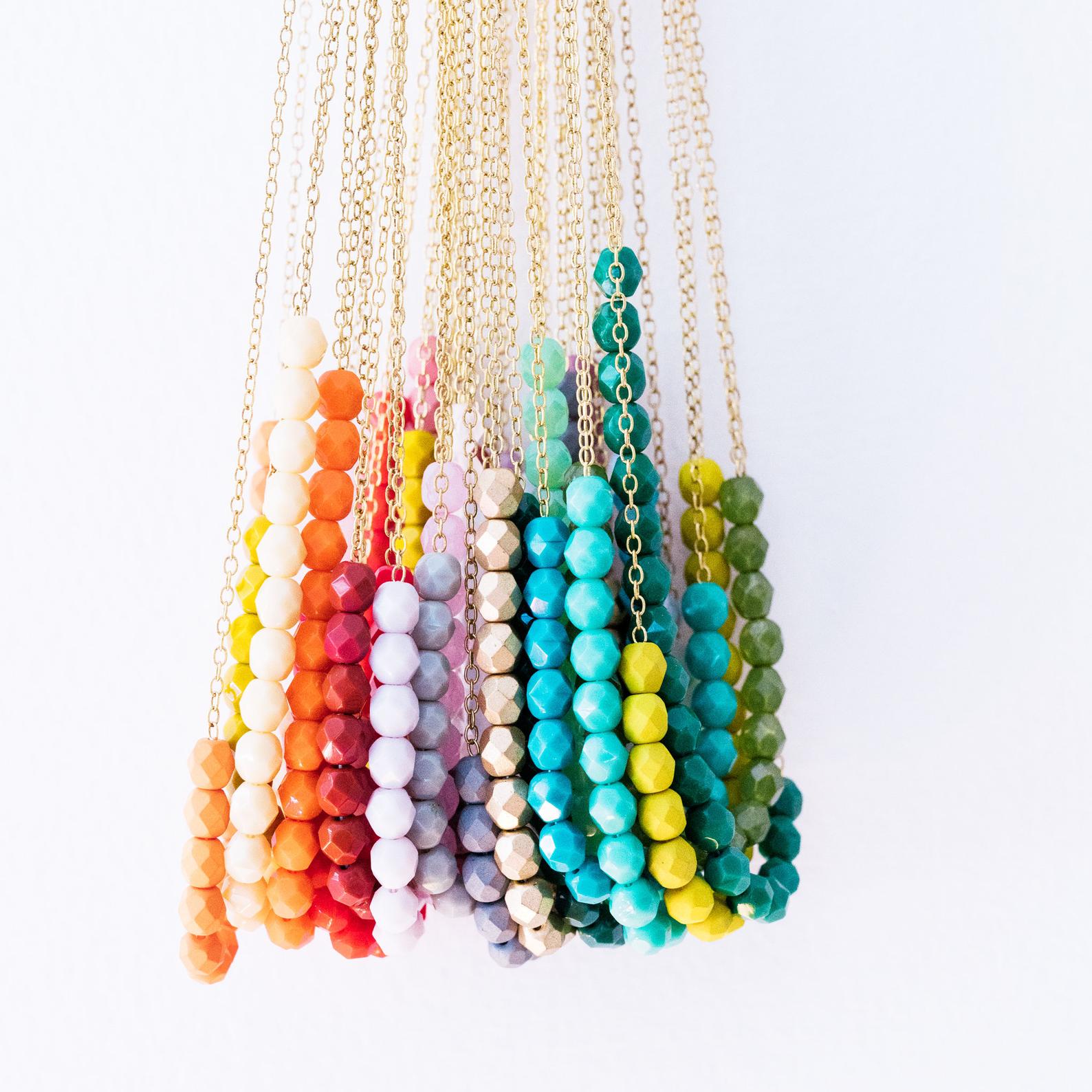 Boho Handmade Colorful Flower Rainbow Beaded Choker Necklaces – sunifty